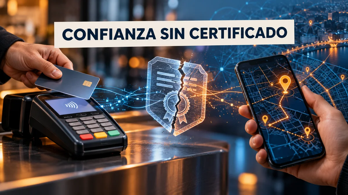 Portada editorial CONFIANZA SIN CERTIFICADO sobre alexpechkarev/google-maps para Laravel.