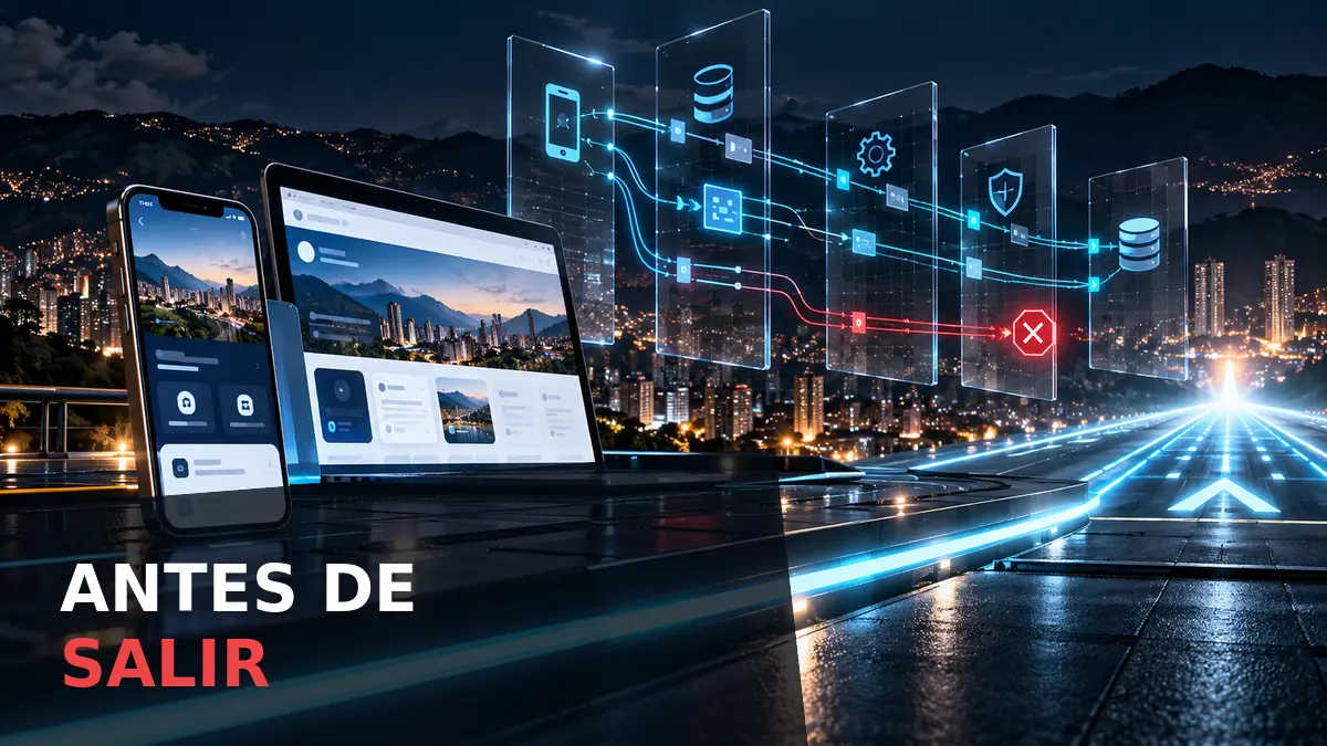 Equipo de desarrollo colombiano revisa una plataforma con especialistas de pruebas de seguridad